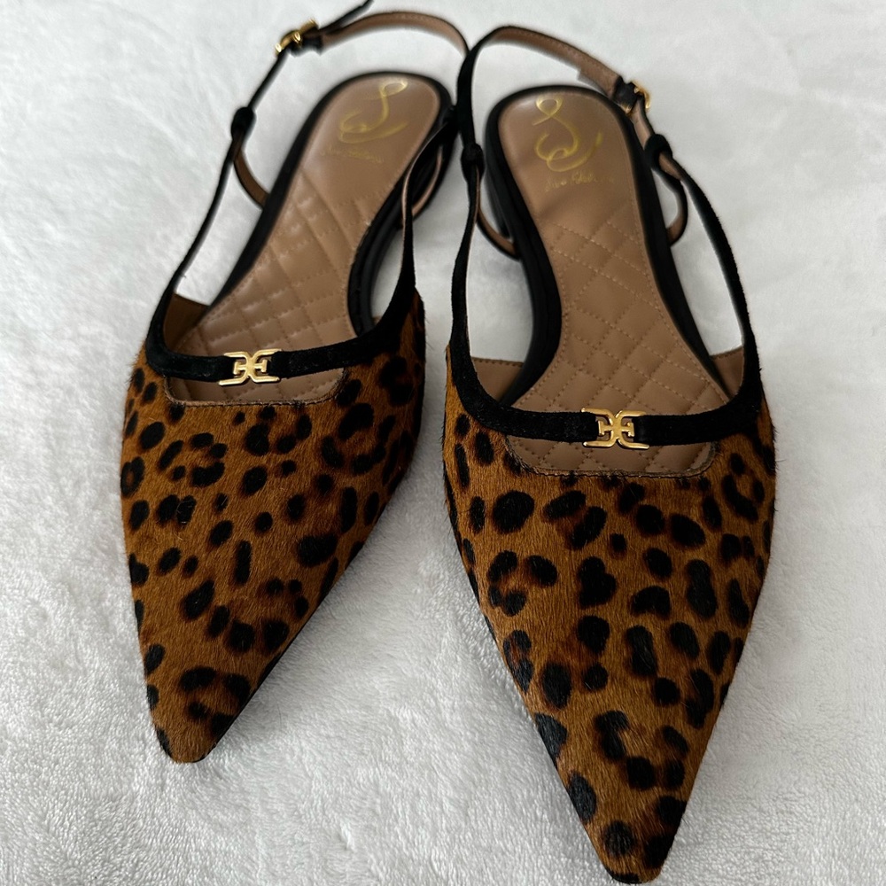 Sam Edelman Leopard Print Flats with Black Accents